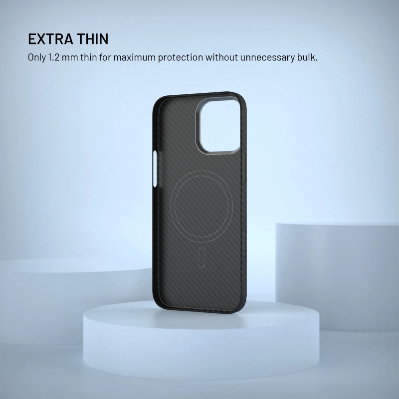 Fixed Back cover | Apple | iPhone 17 | Aramīda šķiedras | Melns | MagVelar ar MagSafe