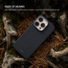 Fixed Back cover | Apple | iPhone 17 | Aramīda šķiedras | Melns | MagVelar ar MagSafe