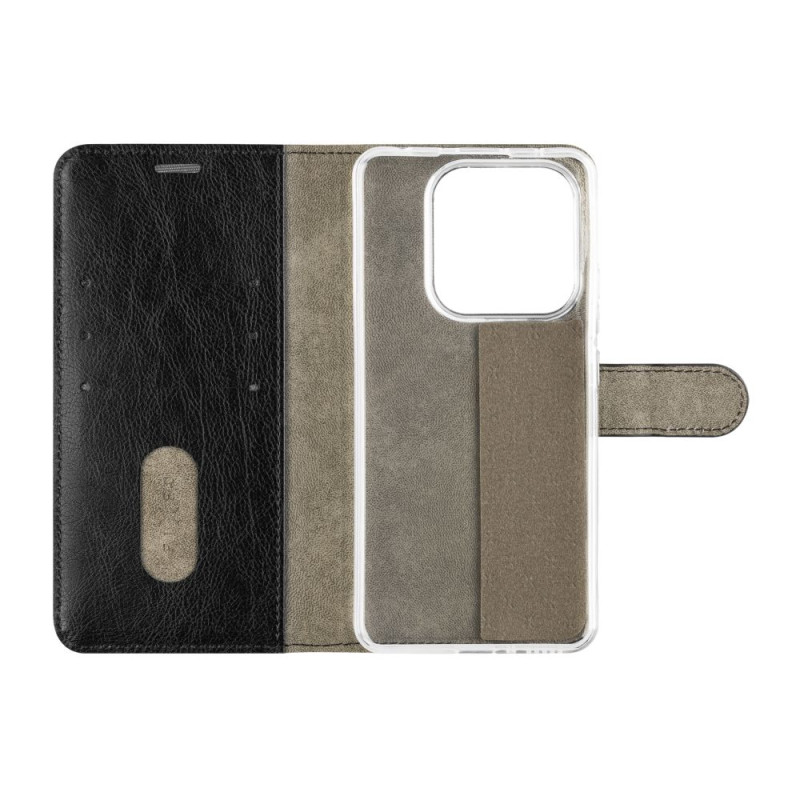 Fixed Opus | Grāmatas tipa maciņš | Xiaomi | Redmi Note 14 5G | Āda | Melns