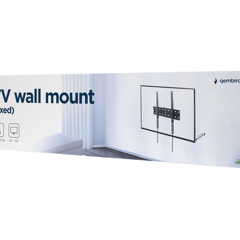 Gembird | Wall mount | WM-55F-02 | Fixed | 32-55 " | Maximum weight (capacity) 40 kg | Black