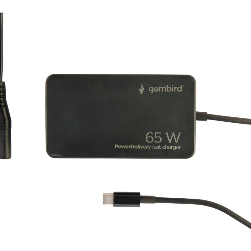 Cablexpert 65 W PowerDelivery GaN USB Type-C Fast Charger | NPA-AC-PDQC65-01