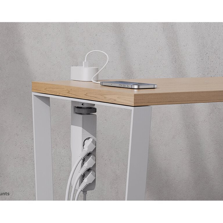 Neomounts | Galda rozete ar skavu un USB-C un USB-A portiem - Ātrā uzlāde | DS22-840WH6
