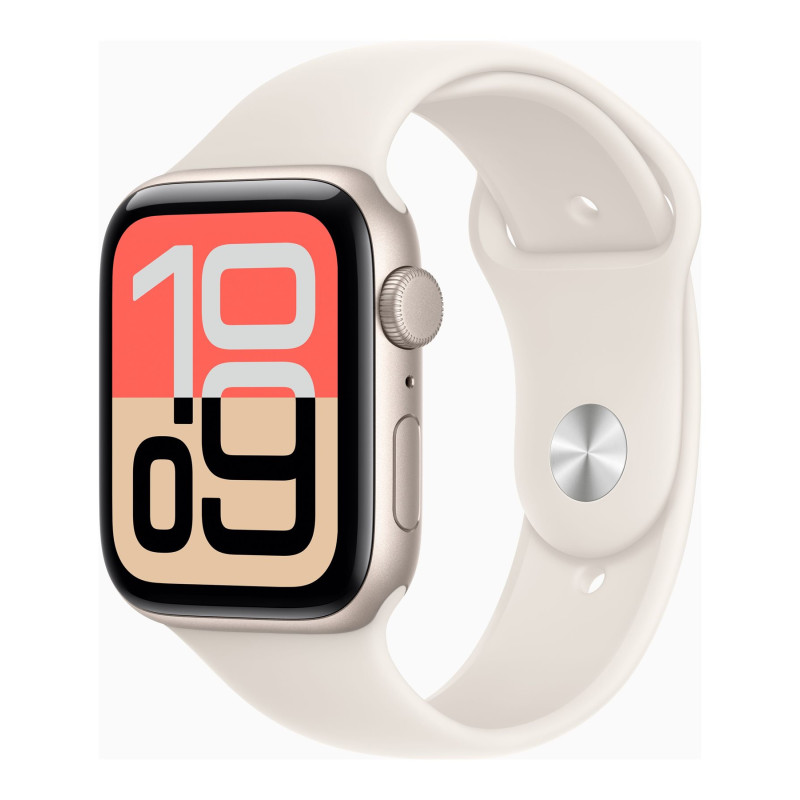 Apple Watch SE 3 GPS 44mm Starlight Aluminium Case with Starlight Sport Band - S/M | Apple