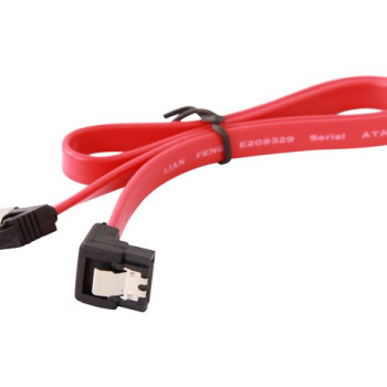 Cablexpert | CC-SATAM-DATA90-0.1M | Serial ATA III 10 cm datu kabelis ar 90° leņķa spraudni, iepakojums vairumā, metāla skavas