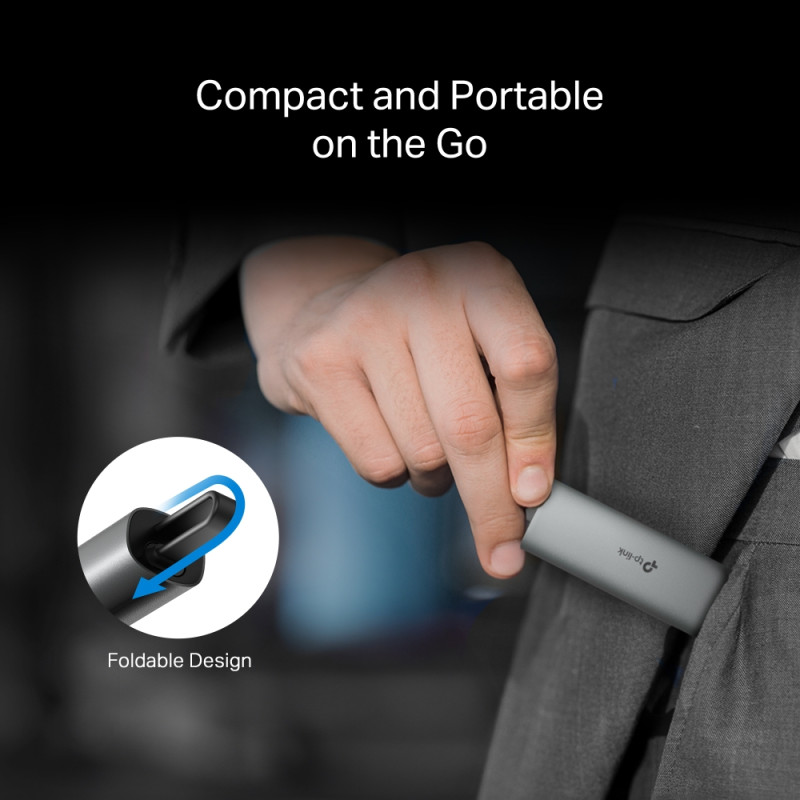 TP-LINK USB Type-C uz 2,5 Gigabitu Ethernet tīkla adapteri | UE310C | Ethernet LAN (RJ-45) porti 1 | MU-MIMO Nē | bez PoE