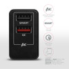 AXAGON Dual sienas lādētājs 240V/2x USB ports QC3.0/AFC/FCP un 5V-1.2A, 24W | ACU-QS24