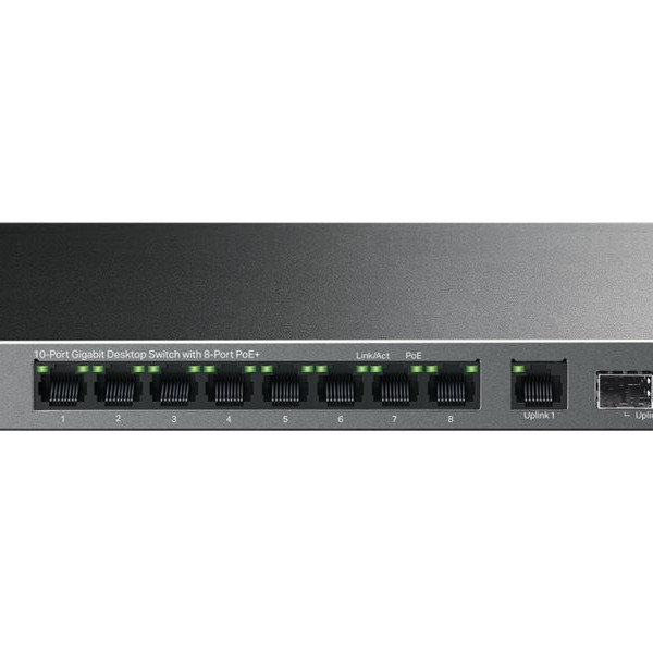 TP-LINK | 10 portu Gigabit galda komutators ar 8 PoE+ portiem | LS1210GP | Nevadāms | Galda