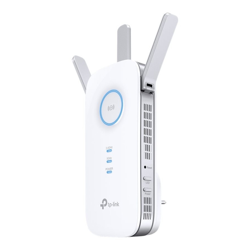 TP-LINK | AC1900 Wi‑Fi tīkla paplašinātājs | RE550 | 802.11ac | 2GHz/5GHz | 600+1300 Mbit/s | 10/100/1000 Mbit/s | Ethernet LAN (RJ-45) ports 1 | MU-MIMO Nav | nav PoE | Antenas tips 3x ārējas