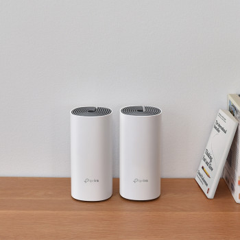 TP-LINK | Whole Home Mesh Wi-Fi System | Deco E4 (3-pack) | 802.11ac | 867+300 Mbit/s | 10/100 Mbit/s | Ethernet LAN (RJ-45) porti 2 | Mesh atbalsts Jā | MU-MIMO Nē | Nav mobila platjosla | Antenas tips 2xIekšējā