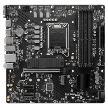 MSI | PRO B760M-P DDR4 | Procesoru ģimene Intel | Procesora ligzda LGA1700 | DDR4 DIMM | Atmiņas sloti 4 | Atbalstītie cietā diska interfeisi SATA, M.2 | SATA savienotāji 4 | Čipsets Intel B760 | mATX