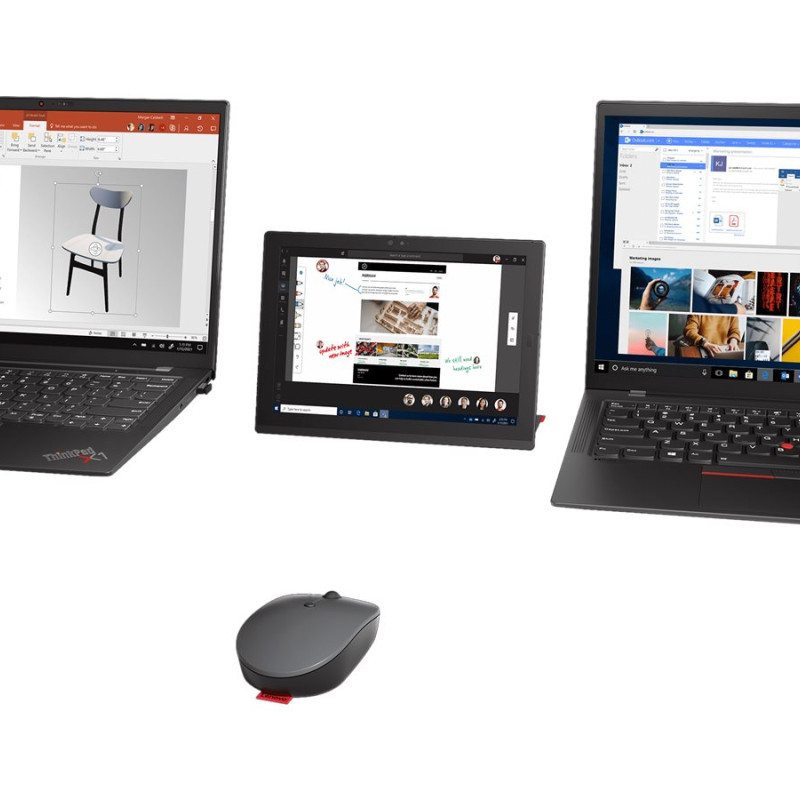 Lenovo | Go Wireless Multi-Device Mouse | Storm Grey