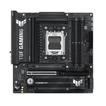 Asus TUF GAMING B850M-PLUS WIFI | Procesoru saime AMD | Procesora ligzda AM5 | DDR5 | Atbalstītie cietā diska interfeisi M.2, SATA | SATA savienotāju skaits 4