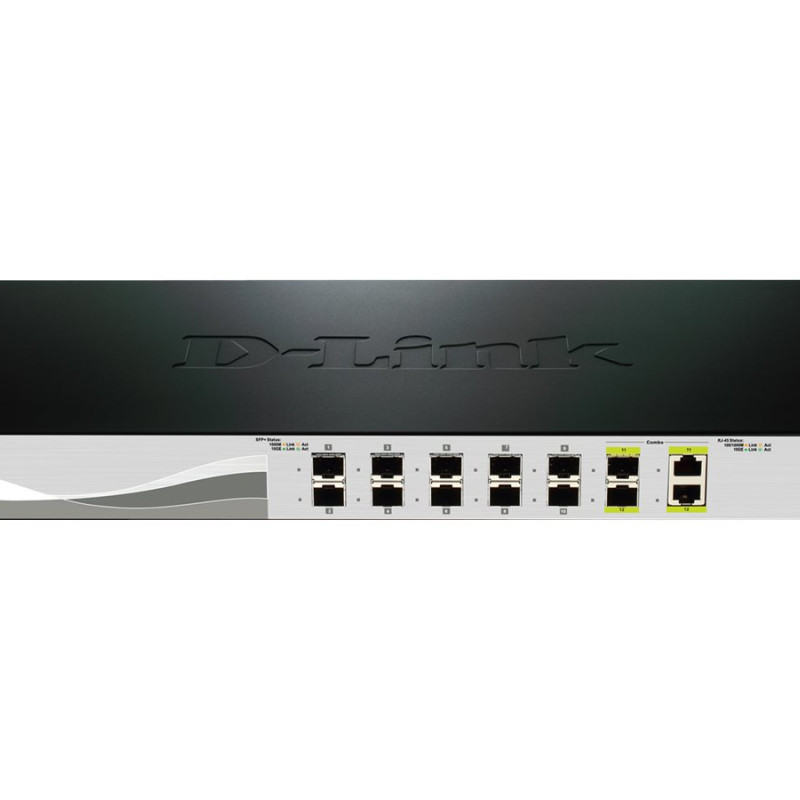 D-Link | Switchis | DXS-1210-12SC | Tīmekļa pārvaldība | Galda | SFP+ porti 10 | Kombi porti 2 | Barošanas avots Vienots | 24 mēneši