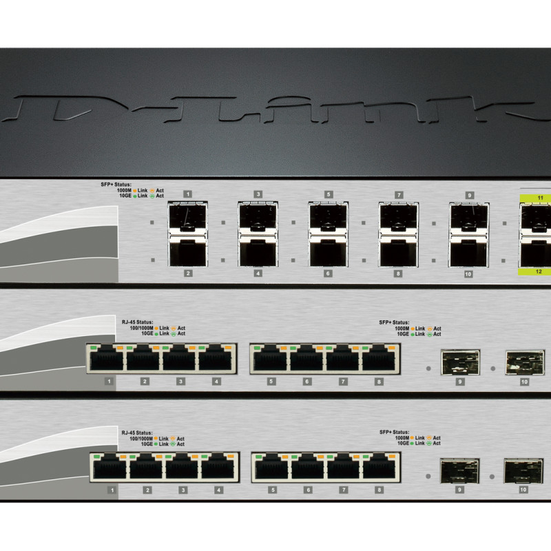 D-Link | Switchis | DXS-1210-12SC | Tīmekļa pārvaldība | Galda | SFP+ porti 10 | Kombi porti 2 | Barošanas avots Vienots | 24 mēneši