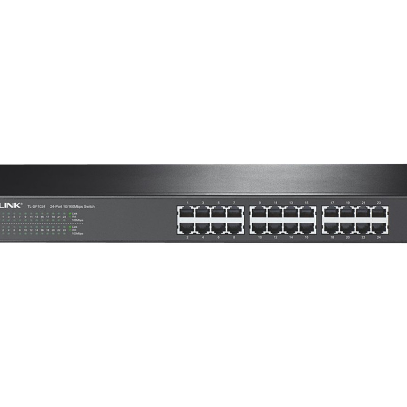 TP-LINK | Pārslēdzējs | TL-SF1024 | Nenovērtēts | Montējams skapī | 10/100 Mbps (RJ-45) porti 24 | Barošanas avots Ārējais
