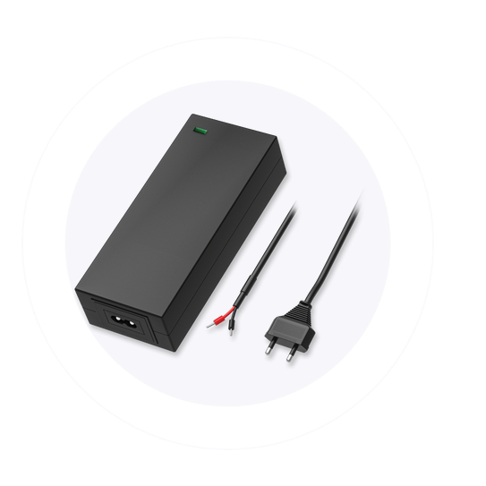 Teltonika - PR317EUA - EU barošanas bloks, 62W (AC/DC barošanas avots EU spraudnis 48V 1.3A 1500+2000mm ar 2.5mm2 vadu uzgaļiem) | Teltonika EU 2-PIN BAROŠANAS BLOKS 62W priekš TSW200 | EU 2-PIN BAROŠANAS BLOKS, 62W
