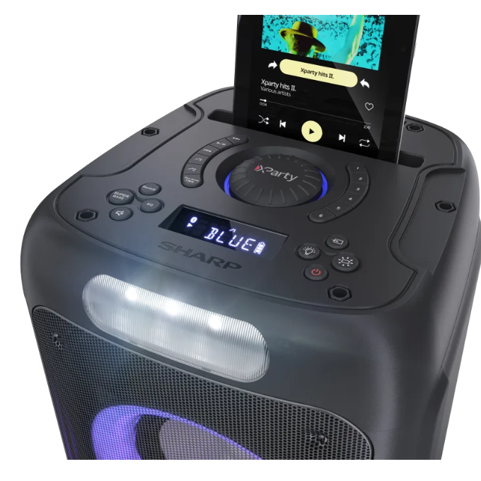 Sharp PS-949 Party Speaker ar iebūvētu akumulatoru | Sharp | Party Speaker | PS-949 XParty Street Beat | 132 W | Ūdensizturīgs | Bluetooth | Bezvadu savienojums | Portatīvs | Melns