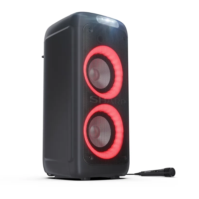 Sharp PS-949 Party Speaker ar iebūvētu akumulatoru | Sharp | Party Speaker | PS-949 XParty Street Beat | 132 W | Ūdensizturīgs | Bluetooth | Bezvadu savienojums | Portatīvs | Melns