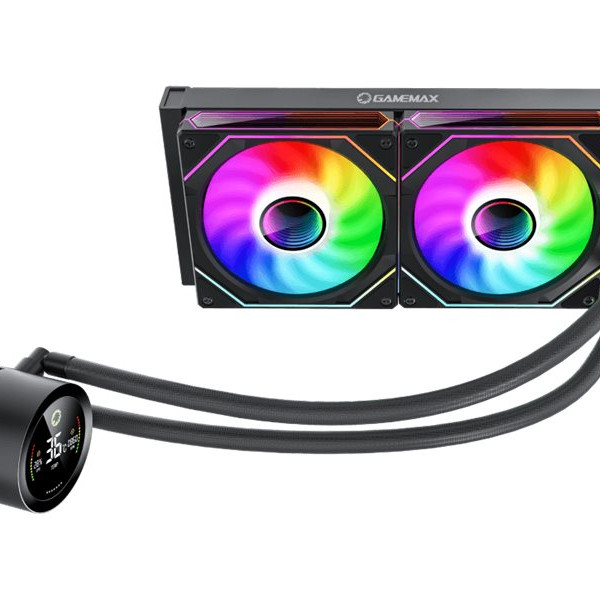 Gamemax CPU šķidrumdzesētājs | ICEBURG 240 DIGITAL BK | Melns