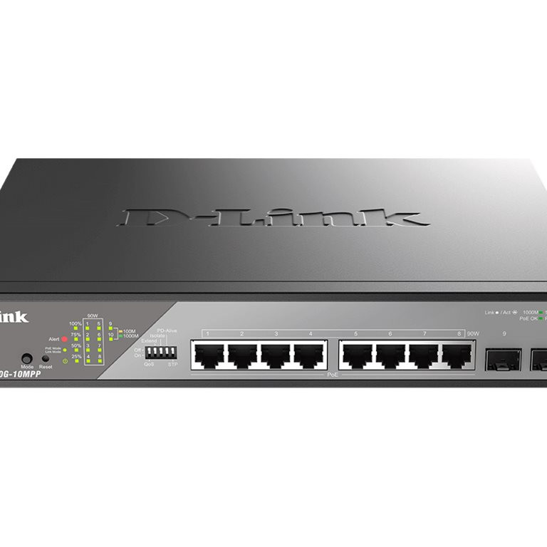D-Link DSS-200G-10MPP/E 8-portu 10/100/1000 PoE Gigabit Ethernet uzraudzības slēdzis | D-Link