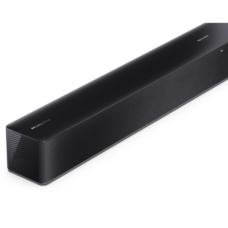 Sharp 2.1 Dolby Atmos/DTS Virtual:X skaņas josla ar plānu bezvadu subvūferi | HT-SBW310 | 330 W | Bluetooth | Bezvadu savienojums | Melna