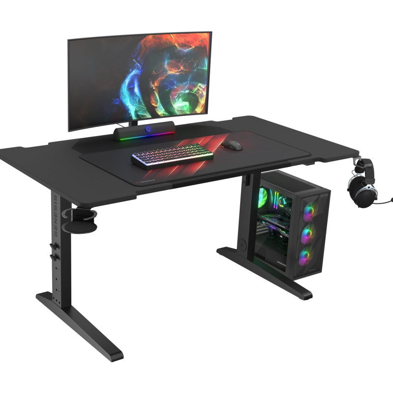 Genesis | Modular Gaming Desk | Holm 140 RGB | Anthracite Black
