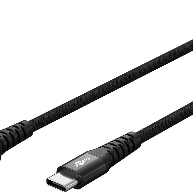 Goobay | USB-C uz USB-A supersoft tekstila kabelis ar metāla spraudņiem | 74527