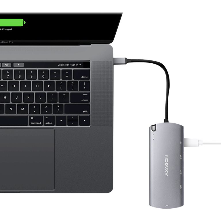 AXAGON SuperSpeed USB-C Combo 6in1 Hub | HMC-6M2