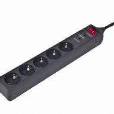 EnerGenie | Pārsprieguma aizsargs SPG5-C-15/ 4.5 m/ 5 ligzdas/ Melns