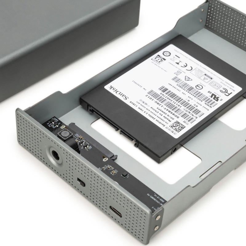 Digitus USB 3.0 cietā diska korpuss, 3.5", SATA, 16TB, alumīnijs | DA-71106-1