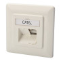 Digitus CAT 6A Class EA tīkla ligzda, aizsargāta, 2xRJ45, LSA tīši balta, iebūvējama, horizontāla kabeļa uzstādīšana | CAT 6A Class EA tīkla ligzda, aizsargāta