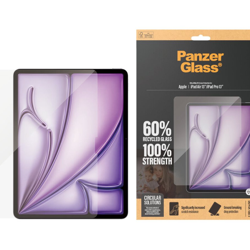 PanzerGlass Ultra-Wide Fit | 2835 | 13 " | Screen protector | For Apple iPad Air 13'' (2024)/Apple iPad Pro 13'' (2024) | Transparent