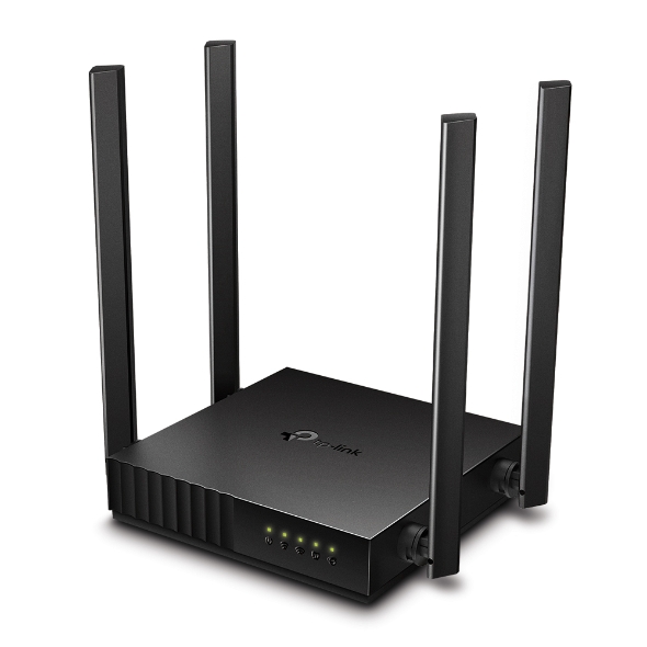 TP-LINK | Dual Band maršrutētājs | Archer C54 | 802.11ac | 300+867 Mbit/s | 10/100 Mbit/s | Ethernet LAN (RJ-45) porti 4 | Mesh atbalsts Nē | MU-MIMO Jā | Nav mobilo datu | Antenas tips 4xFiksētas