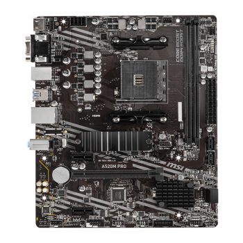 MSI | A520M PRO | Procesoru saime AMD | Procesora ligzda AM4 | DDR4 | Atmiņas sloti 2 | Čipsets AMD A | Micro ATX