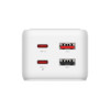 Fixed piedziņas pagarinātājs ar 2x USB-C un 2x USB, GaN III, 1,5 m, PD 65W | FIXCS65-1.5-WH