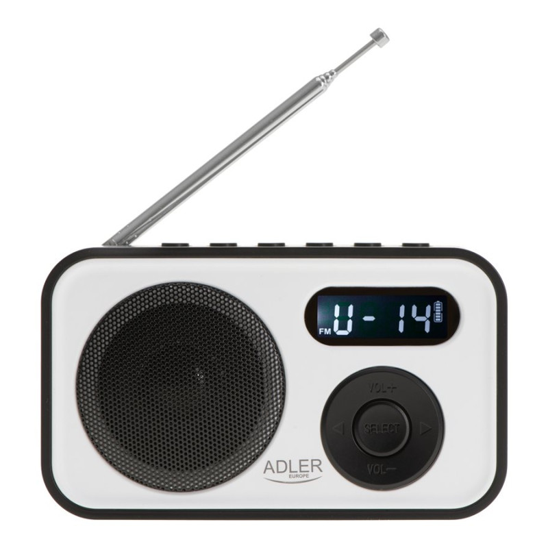 Adler | PLL AM/FM Digital Radio | AD 1906 | Alarm function | White/Black