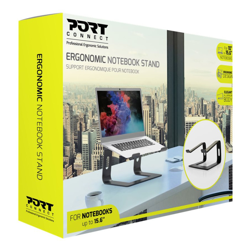 PORT DESIGNS | Ergonomic Notebook stand | 901103 | Notebook Stand | Black