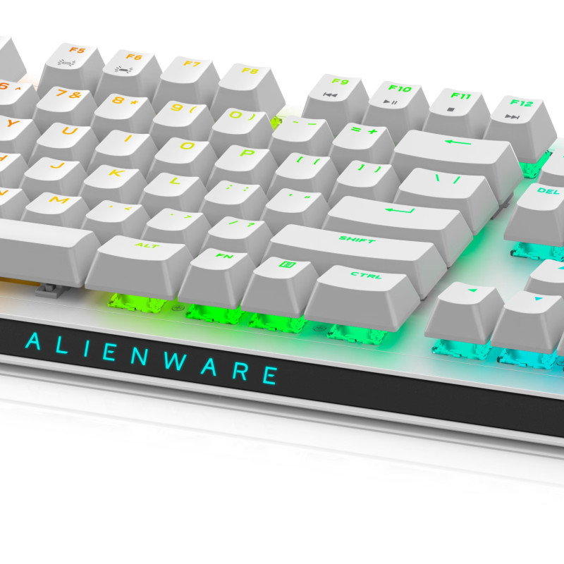 Dell | Alienware Tri-Mode AW920K | Bezvadu spēļu klaviatūra | Bezvadu | Bluetooth | RGB LED apgaismojums | Bezvadu savienojums | US | CHERRY MX Red | Lunar Light