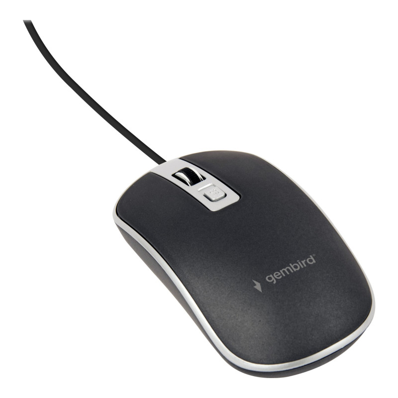 Gembird | Optical USB mouse | MUS-4B-06-BS | Optical mouse | Black/Silver