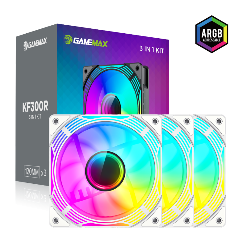 Gamemax Case Fan | KF300R WH | Balts