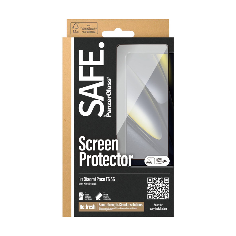 SAFE by PanzerGlass ekrāna aizsargplēve Xiaomi Poco F6 5G | Ultra-Wide Fit | PanzerGlass