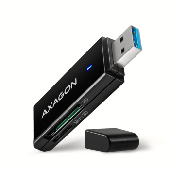 AXAGON Slim super-speed USB 3.2 Gen 1 karšu lasītājs ar tiešu USB‑A spraudni | CRE-S2N