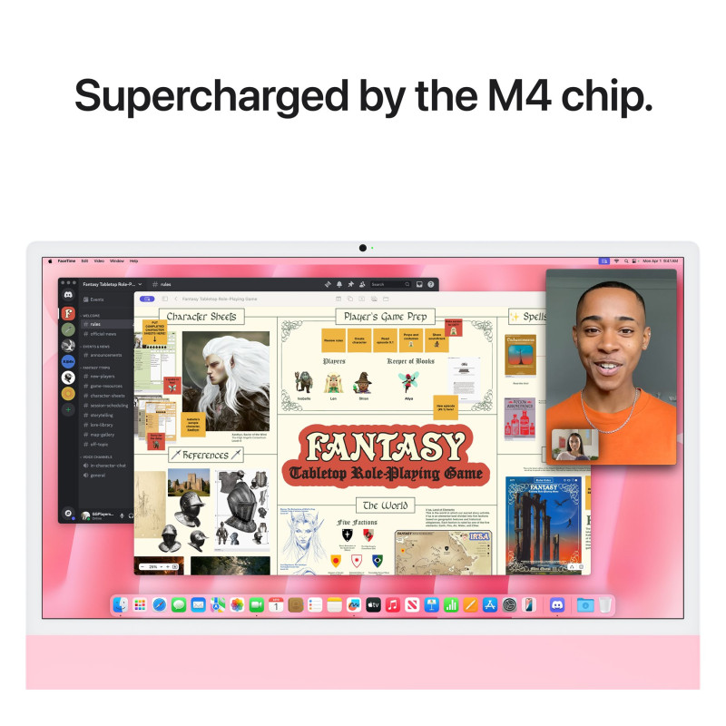 Apple iMac 24” 4.5K Retina, Apple M4 10C CPU, 10C GPU/24GB/512GB SSD/Pink/SWE | Apple