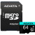 ADATA | Premier Pro UHS-I U3 V30S | 64 GB | MicroSDXC | Flash atmiņas klase 10 | Adapteris
