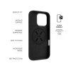 Fixed Aizmugures vāks | Apple | iPhone 17 Pro | Liquid silikons | Melns | MagFlow