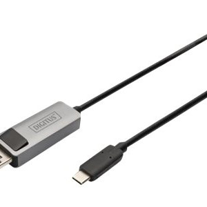 Digitus | Divvirzienu adaptera kabelis | DB-300334-020-S | USB-C uz DP USB-C | Display Port