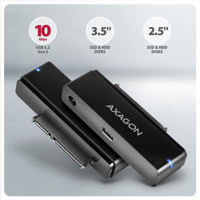 AXAGON USB-C 10Gbps FAST PORT X adapters 2.5