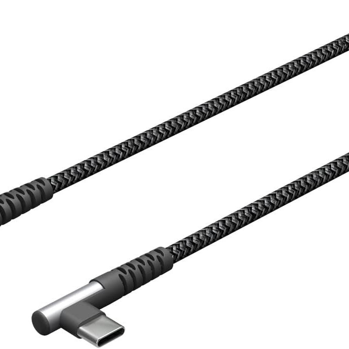 Goobay | 64659 USB-C uz USB-C tekstila kabelis ar metāla spraudņiem, 1 m | USB-C uz USB-C