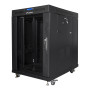 Lanberg | Rack cabinet 19" free-standing 15U/600x800 (flat pack) with glass door, LCD | FF01-6815-12BL | Black