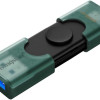 Kingston USB Flash Drive | DataTraveler Duo | 256 GB | USB Type-A and USB Type-C | Black/Green